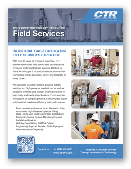 Cryogenic & Industrial Gas Systems Installation & FIeld Services_Brochure Cover