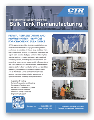 Cryogenic Bulk Storage Tank Remanufacturing - Refurbishment - Refurb_ Brochure Cover