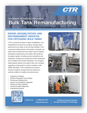 Cryogenic Bulk Storage Tank Remanufacturing - Refurbishment - Refurb_ Brochure Cover