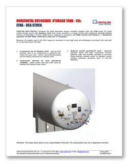 Horizontal Cryogenic Storage Tank_EFHA Celine 3_Data Sheet COVER