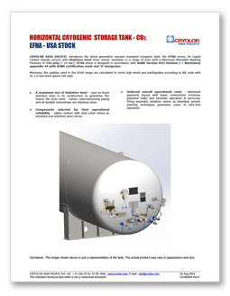 Horizontal Cryogenic Storage Tank_EFHA Celine 3_Data Sheet COVER