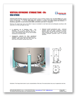 Vertical Cryogenic Storage Tank_RCIA Celine 3_Data Sheet COVER