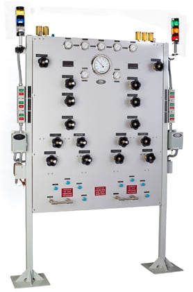 3 - Manual Multi Gas Duplex Control Panel for Pressure Cylinder Filling