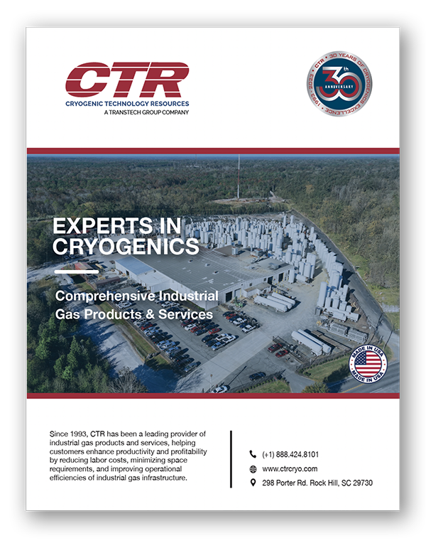 CTR Brochure_Cover - Cryogenic & Industrial Gas Infrastructure - Industrial, Cryogenic, Medical and Energy Industries