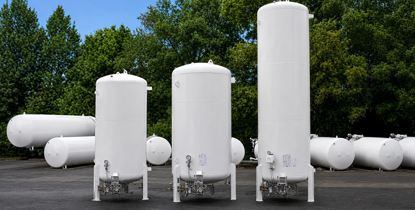 Vertical Cryogenic Bulk Storage Tanks - Engineering Fabrication forLin Lox Lar - 10