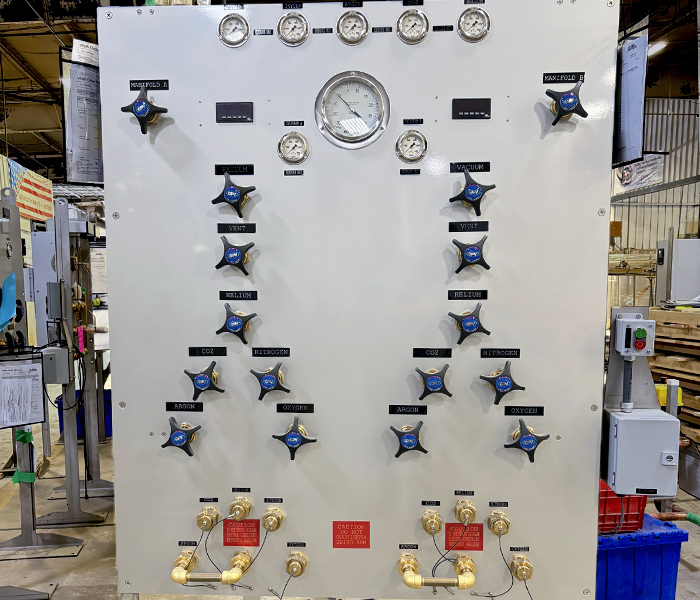 2 - Multi Gas Dual Swing Arm Duplex Mix Panel